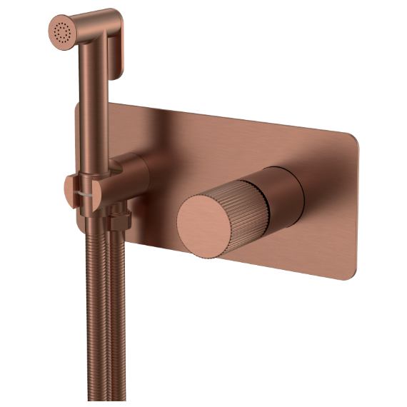 Набор для гигиенического душа Boheme Stick 127-BRB.3 (со скрытой частью) брашированная бронза фото 