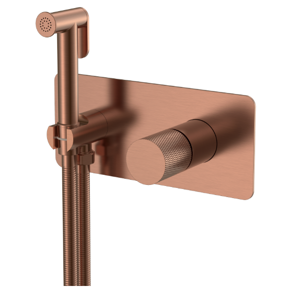 Набор для гигиенического душа Boheme Stick 127-CB.2 (со скрытой частью) брашированная медь фото 