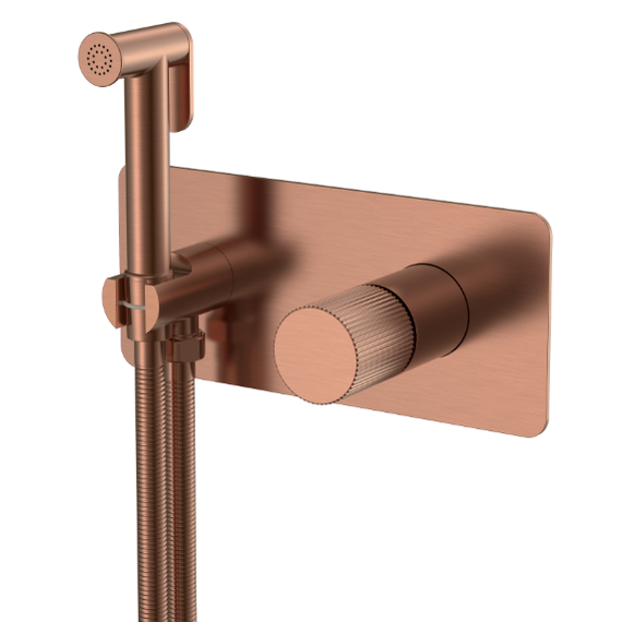 Набор для гигиенического душа Boheme Stick 127-CB.3 (со скрытой частью) брашированная медь фото 