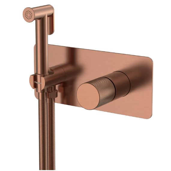 Набор для гигиенического душа Boheme Stick 127-CB.4 (со скрытой частью) брашированная медь фото 