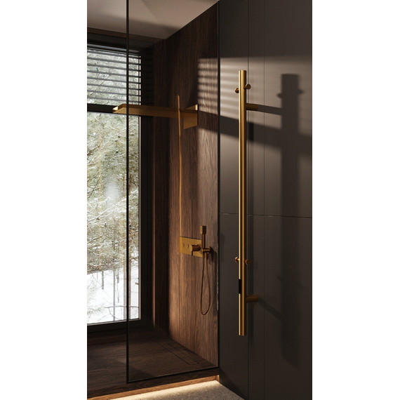 Полотенцесушитель электрический Boheme Uno П1 1500x120 мм 726-MG, золото матовое фото 5