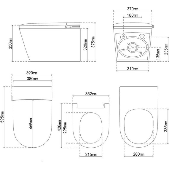 Унитаз-биде подвесной импульсный Abber Bequem AC1121S с крышкой микролифт фото 23