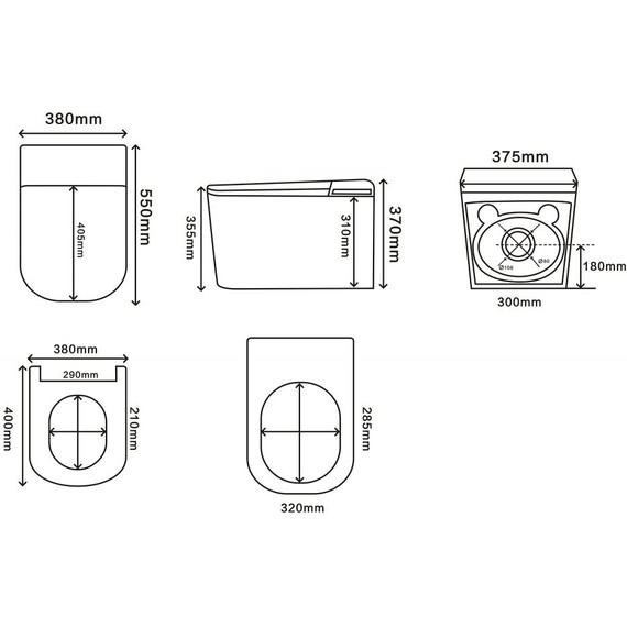 Инсталляция с подвесным унитазом комплект: Abber AC0101P2 с подвесным импульсным унитазом-биде Rechteck AC1216S с крышкой микролифт фото 18
