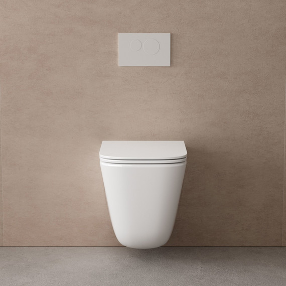 Унитаз подвесной безободковый Abber Rechteck AC1220TC с тонкой крышкой микролифт (Система смыва торнадо) фото 3