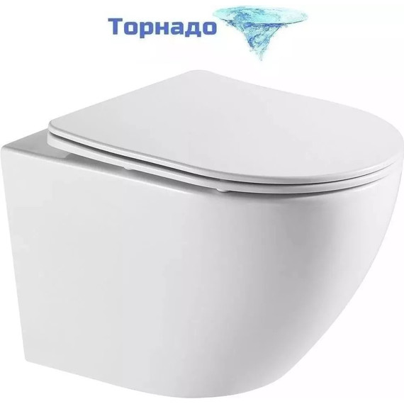 Инсталляция с подвесным унитазом комплект: TECEbase 2.0 9400412 с подвесным безободковым унитазом Azario Grado AZ-0046-UQ3 сиденье микролифт, крепление, кнопка смыва хром глянцевый (Система смыва торнадо) фото 3