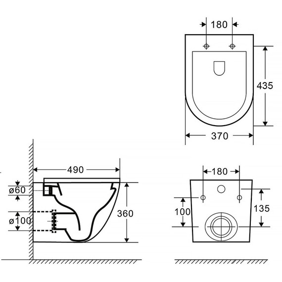 Унитаз подвесной безободковый Azario Grado AZ-0046N-MB с крышкой микролифт, чёрный матовый, Цвет производителя: чёрный матовый фото 14