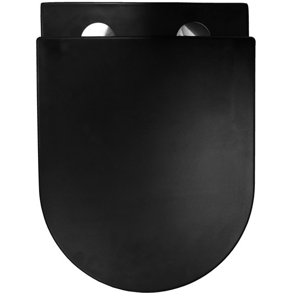 Унитаз подвесной безободковый Azario Grado AZ-0046N-MB с крышкой микролифт, чёрный матовый, Цвет производителя: чёрный матовый фото 9
