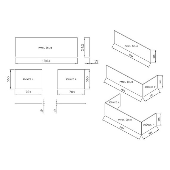 Панель боковая для ванны Ravak CITY 80 см X000001065 R фото 2