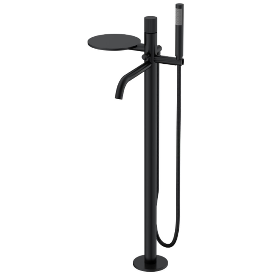 Смеситель для ванны напольный Boheme Stick 129-BB.3, чёрный фото 