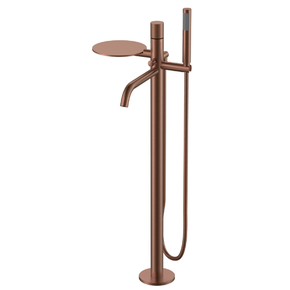 Смеситель для ванны напольный Boheme Stick 129-BRB.2, брашированная бронза фото 