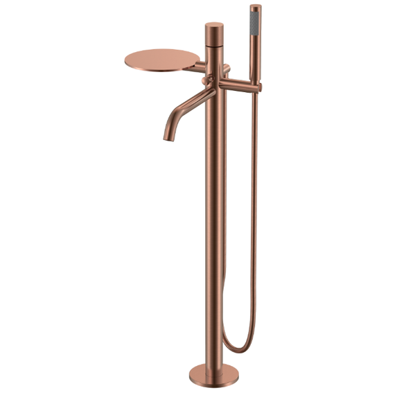 Смеситель для ванны напольный Boheme Stick 129-CB.2, брашированная медь фото 