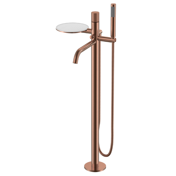 Смеситель для ванны напольный Boheme Stick 129-CB.4, брашированная медь фото 