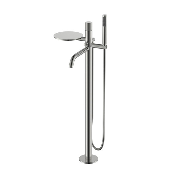 Смеситель для ванны напольный Boheme Stick 129-NB.4, никель фото 