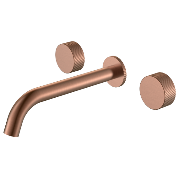 Смеситель для раковины настенный Boheme Stick 152-2-CB.4, брашированная медь фото 