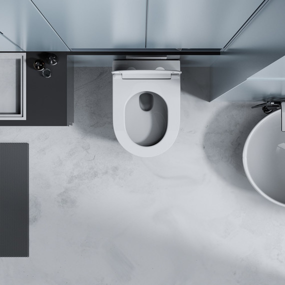 Унитаз подвесной безободковый Abber Ultra AC1302 с ультратонким ободком и тонкой крышкой микролифт фото 6