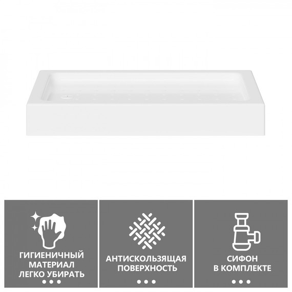 Поддон акриловый Abber 110x90 см AD3C119 фото 3