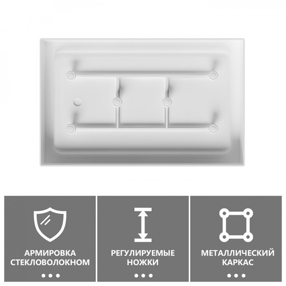 Поддон акриловый Abber 120x80 см AD3C128 фото 4