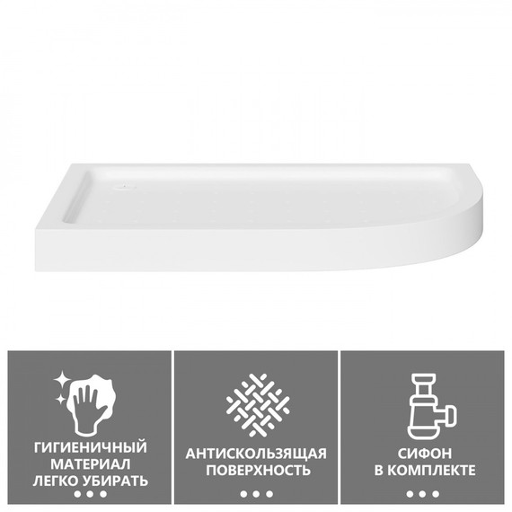 Поддон акриловый Abber 100x90 см AD3E109 L фото 3