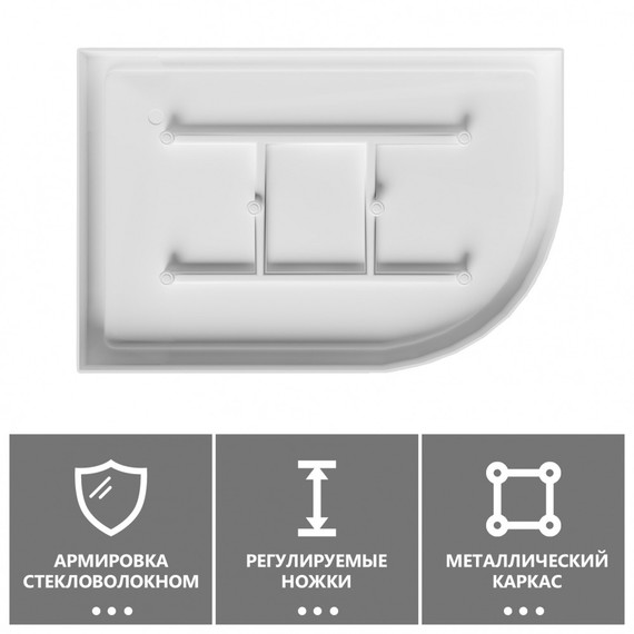 Поддон акриловый Abber 100x90 см AD3E109 L фото 4