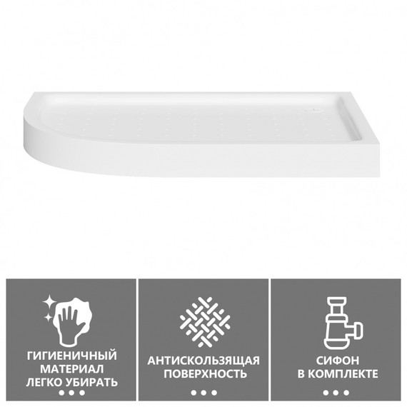 Поддон акриловый Abber 120x90 см AD3E129 R фото 3