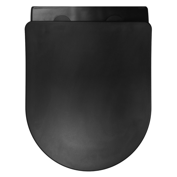 Унитаз подвесной безободковый Azario VELA AZ-2480MB с крышкой микролифт (Система смыва торнадо) чёрный матовый фото 12