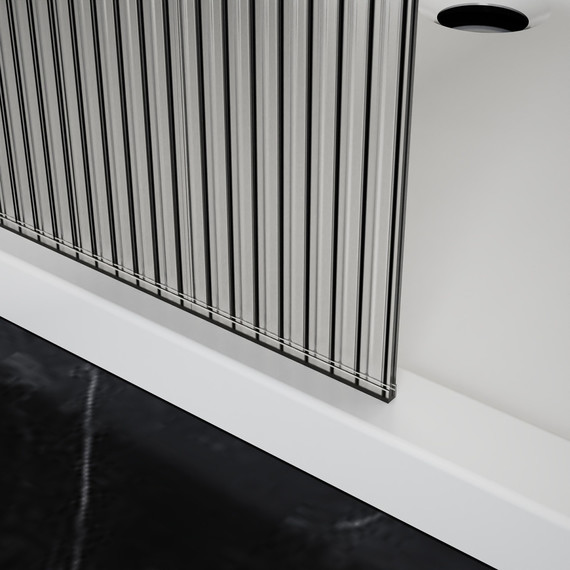 Душевая перегородка Azario Walk-in 110 см AZ-251-110-MB-CRF (стекло 8 мм) чёрный матовый/рифленое фото 5