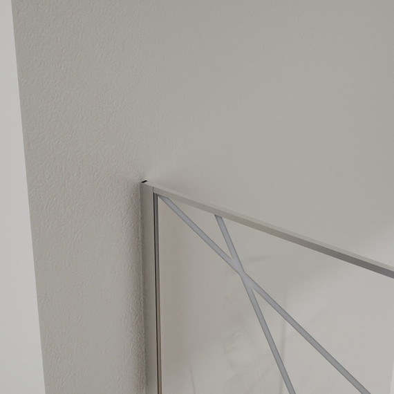 Душевая перегородка Azario Walk-in 100 см AZ-271-100-MB-CGP (стекло 8 мм) чёрный матовый/узор фото 5