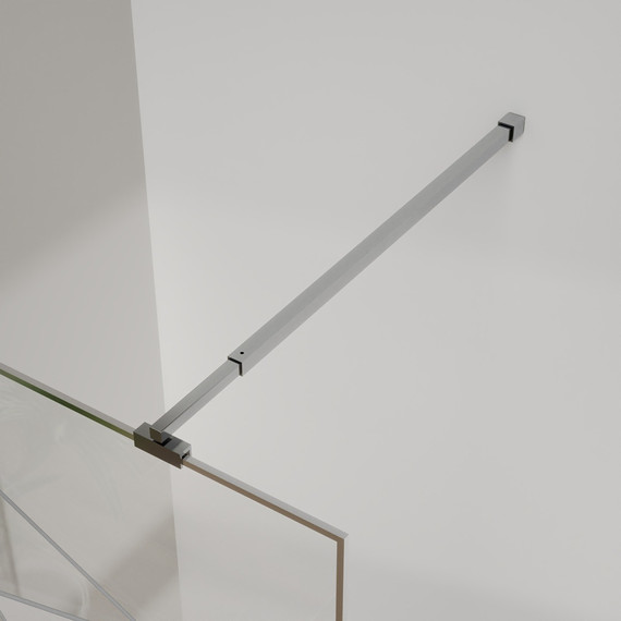 Душевая перегородка Azario Walk-in 120 см AZ-271-120-MB-CGP (стекло 8 мм) чёрный матовый/узор фото 3