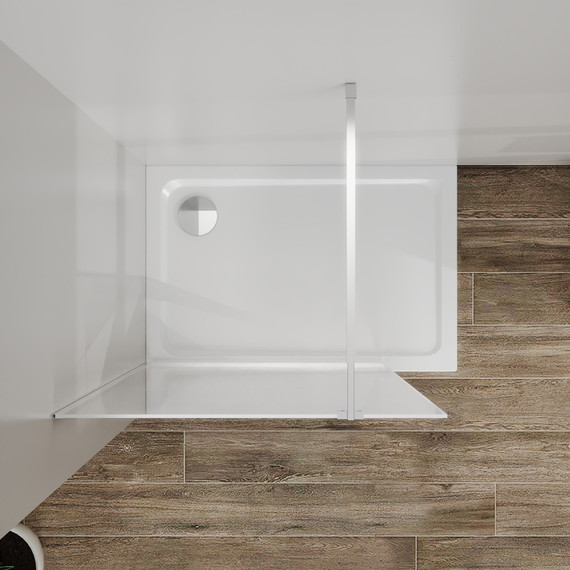 Душевая перегородка Azario Walk-in 120 см AZ-271-120-MGR-CGP (стекло 8 мм) графит матовый/узор фото 6