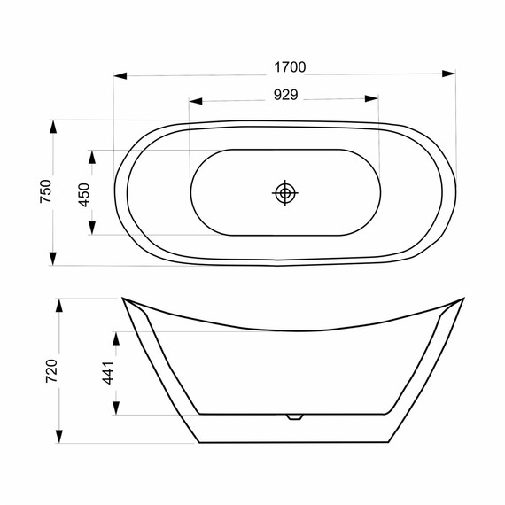 Ванна отдельностоящая Azario MELADO 170x75 см AZ-6107-17W фото 3