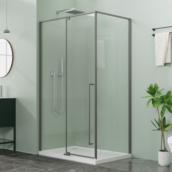 Душевое ограждение Azario MALE 120х80 см AZ-J50-12080-MGR-CL, графит матовый/прозрачное фото 