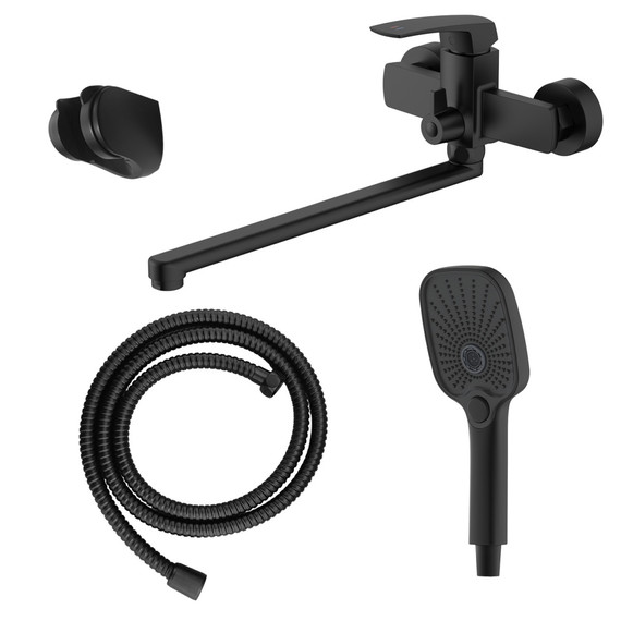 Смеситель для ванны Azario Conda AZ-K1711B, чёрный матовый фото 