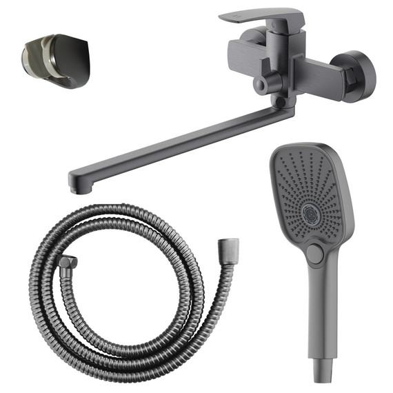 Смеситель для ванны Azario Conda AZ-K1711GR, графит фото 