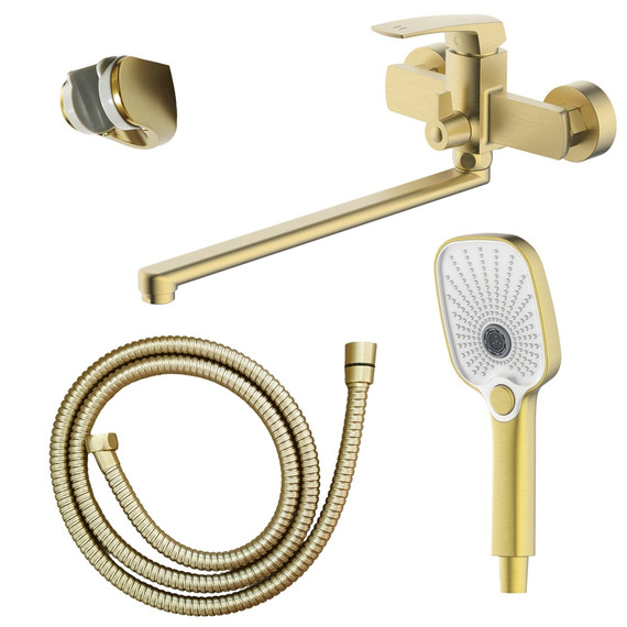 Смеситель для ванны Azario Conda AZ-K1711MG, золото матовое фото 