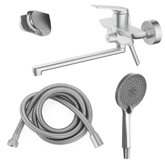 Смеситель для ванны Azario Lursy AZ-K1749BN, сатин фото 