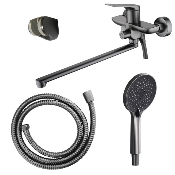 Смеситель для ванны Azario Lursy AZ-K1749GR, графит фото 