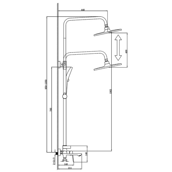 Душевая стойка Azario Alanti AZ-K2332 фото 6