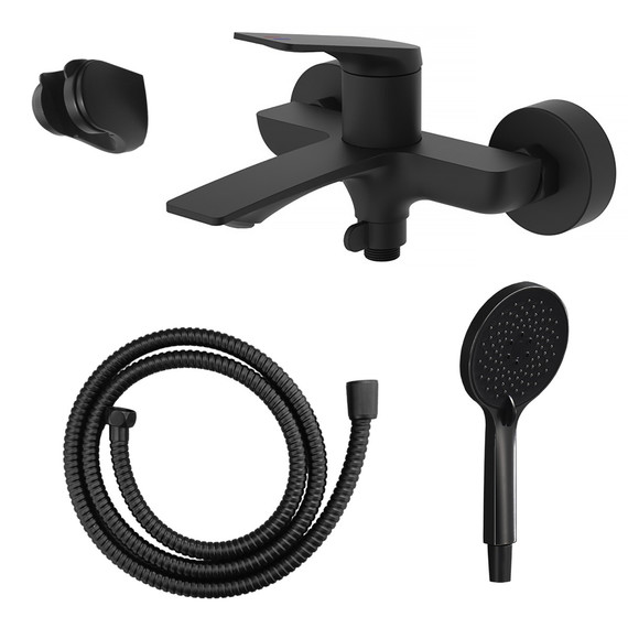 Смеситель для ванны Azario Lursy AZ-K3049B, чёрный матовый фото 