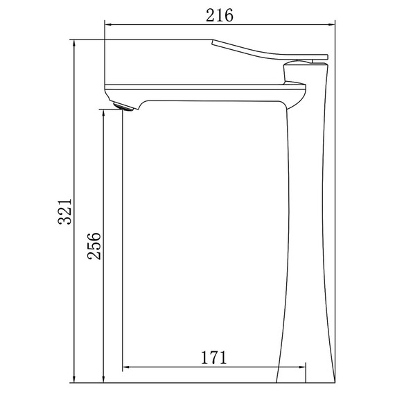 Смеситель для раковины высокий Azario Escaro AZ-K9074GR, графит фото 2