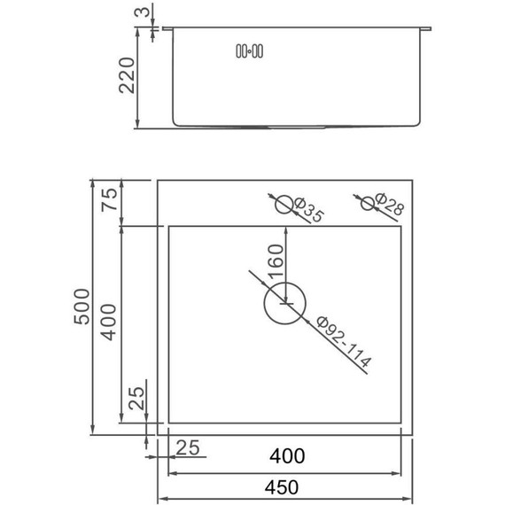 Кухонная мойка Gerhans K34550AD 1 мм, сатин фото 3