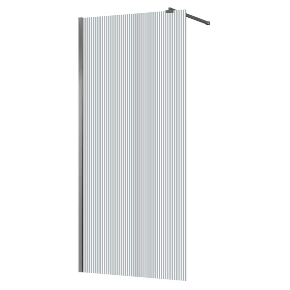 Душевая перегородка Azario Walk-in 120 см AZ-251-120-MGR-CRF (стекло 8 мм) графит матовый/рифленое фото 