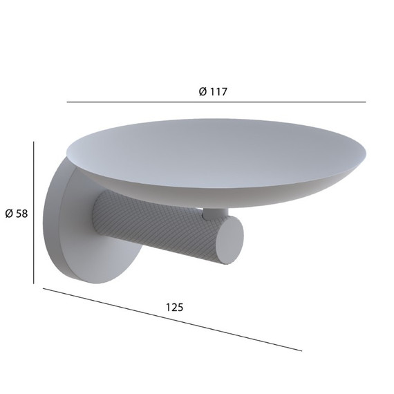 Мыльница Boheme Uno 10973-BRB, цвет брашированная бронза фото 2