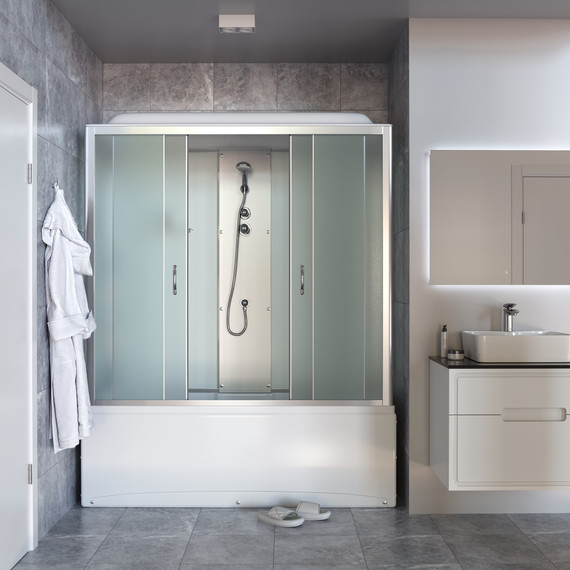 Душевая кабина Taliente 170x75 см TA-17075M, хром/матовое фото 2