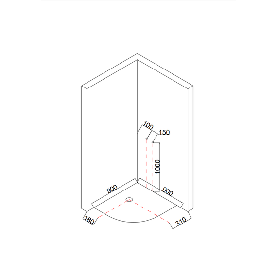 Душевая кабина Taliente 90x90 см TA-99CB, чёрный/прозрачное фото 12