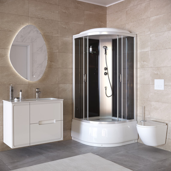 Душевая кабина Taliente 80x80 см TA-8080G, хром/тонированное фото 2