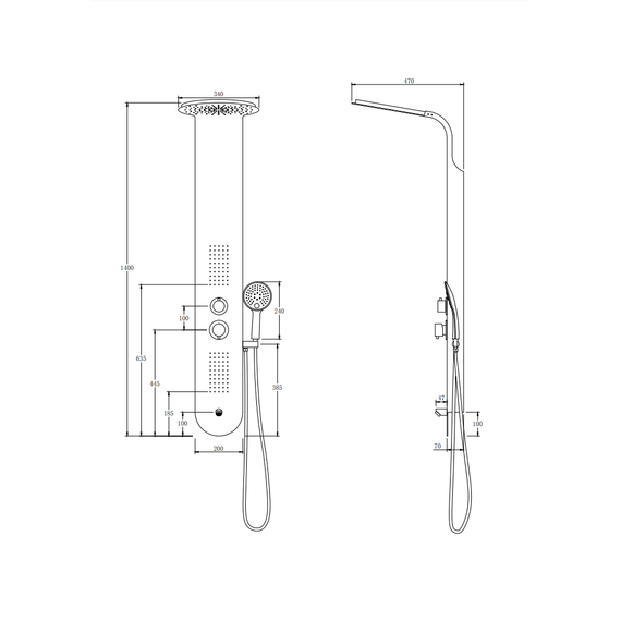 Гидромассажная панель Taliente ТА-G-A03Wcr+s, белый/хром фото 4