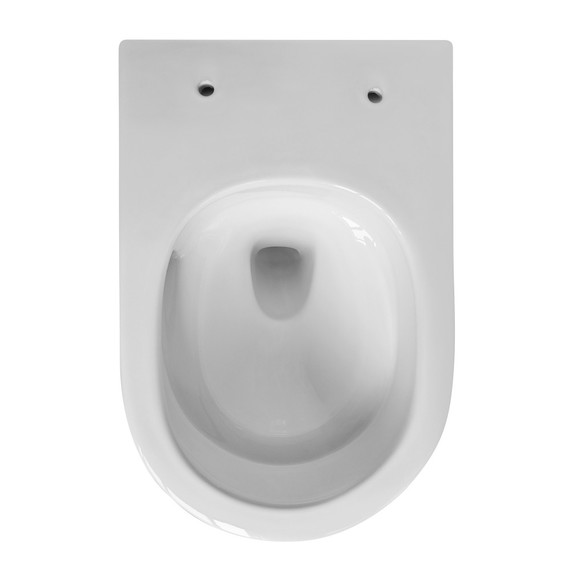 Унитаз подвесной безободковый Abber Bequem AC1130 с тонкой крышкой микролифт (Система смыва торнадо) фото 4