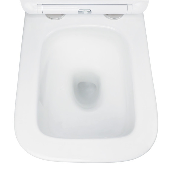 Унитаз подвесной безободковый Azario AIRA AZ-5171T-WHT с тонкой крышкой микролифт (система смыва Торнадо) фото 8