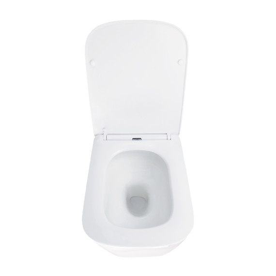 Унитаз подвесной безободковый Azario AIRA AZ-5171T-WHT с тонкой крышкой микролифт (система смыва Торнадо) фото 9