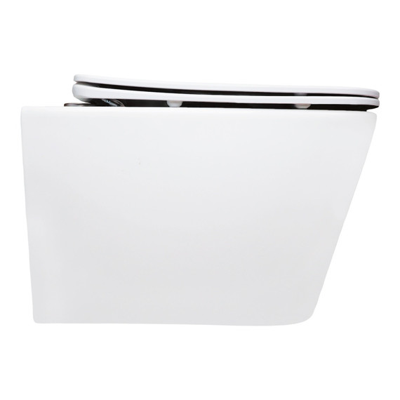 Унитаз подвесной безободковый Azario AIRA AZ-5171T-WHT с тонкой крышкой микролифт (система смыва Торнадо) фото 3